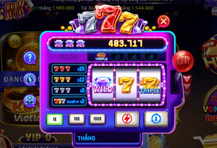 Minigame 777 Tại RikVip Đấu Trường Giải Trí Quay Hũ Đẳng Cấp Cho Game Thủ