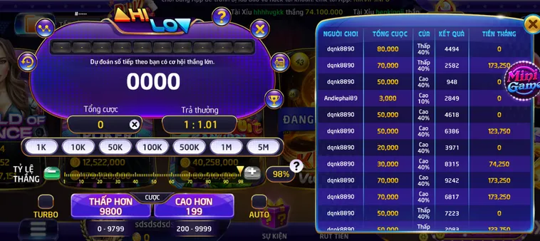 Trải Nghiệm Minigame Hilo Tại RikVip Với Cơ Hội Thắng Lớn Mỗi Ngày