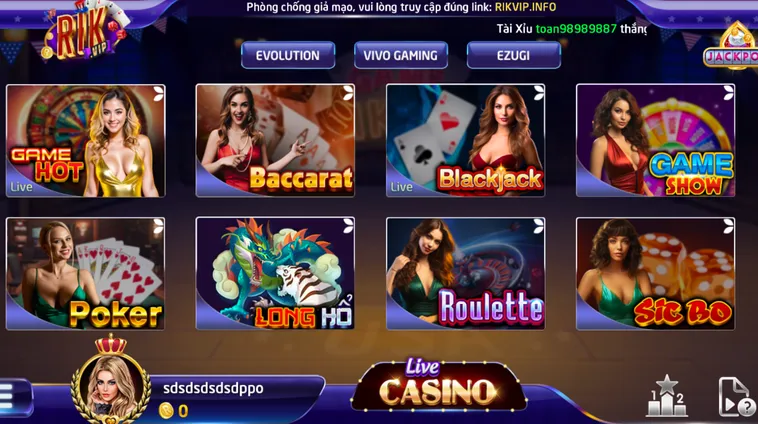 Trải Nghiệm Sòng Bài Casino Livestream Tại RikVip Đỉnh Cao Đẳng Cấp Nhất