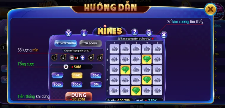 Minigame Mines Tại RikVip Thử Thách Tìm Kiếm Kho Báu Đầy Kịch Tính Đỉnh Cao