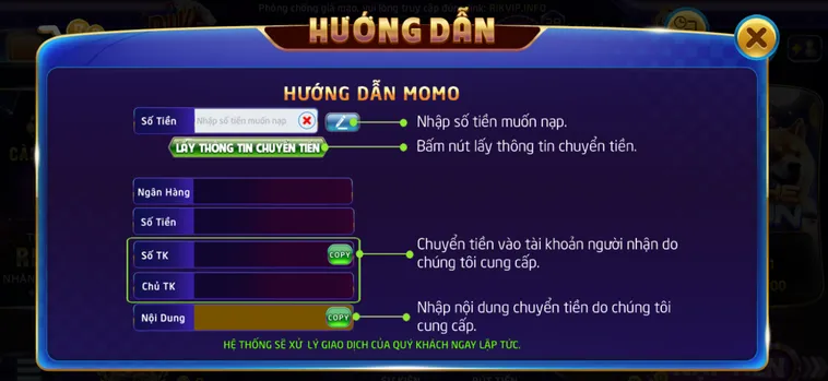 Hướng Dẫn Chi Tiết Cách Nạp Tiền RikVip Bằng Ví Điện Tử Nhanh Chóng An Toàn Hiện Nay