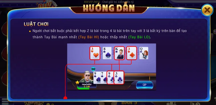 Omaha Poker 6 Tại RikVip Đấu Trường Đỉnh Cao Cho Những Cao Thủ Săn Thưởng