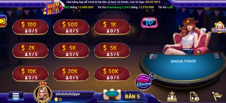 Omaha Poker 6 Tại RikVip Đấu Trường Đỉnh Cao Cho Những Cao Thủ Săn Thưởng