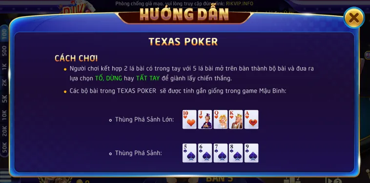 Texas Poker Tại RikVip Sân Chơi Bài Trí Tuệ Đỉnh Cao Dành Cho Các Cao Thủ