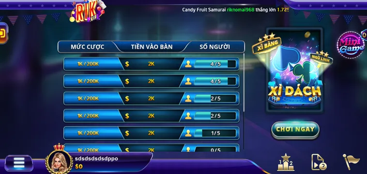 Xì Dách Tại RikVip Trải Nghiệm Sòng Bài Đẳng Cấp Với Tỷ Lệ Thắng Cược Cực Cao